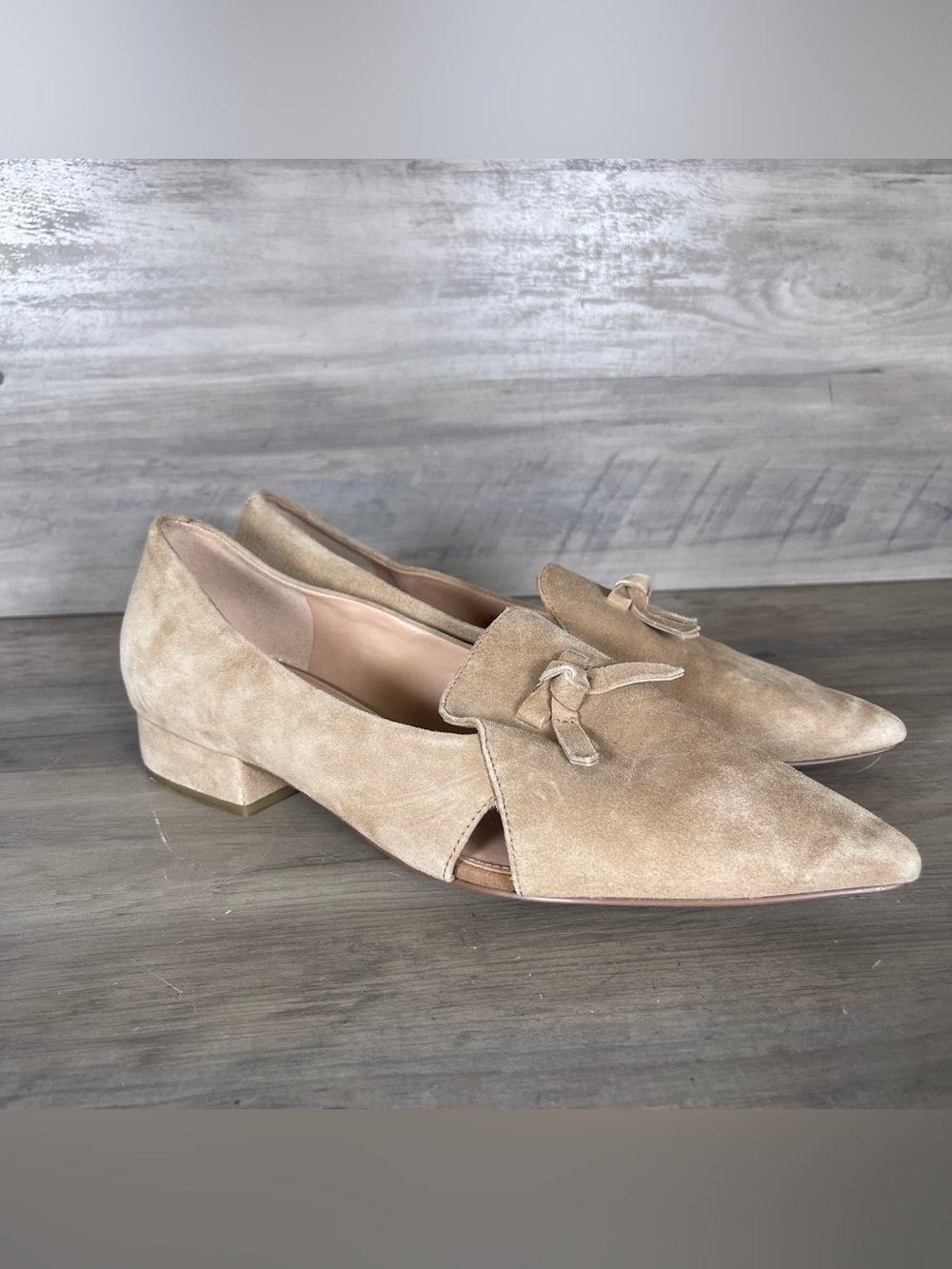 Cole Haan Viola Skimmer Whiskey Suede Flat W27674 Womens 8.5 Professional SlipOn